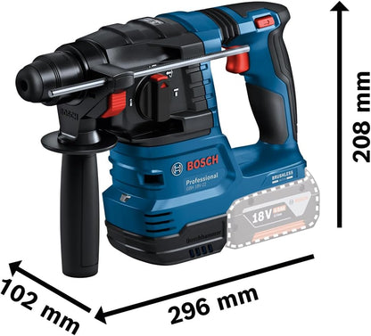 Bosch Professional 18V System Akku Bohrhammer GBH 18V-22 (mit SDS plus, inkl. 2x 4.0Ah Akku, Schnellladegerät GAL 18V-40, L-BOXX)
