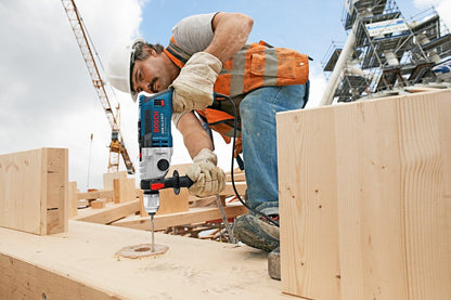 Bosch Professional Schlagbohrmaschine GSB 21-2 RCT (Bohr-Ø in Beton: 13-22 mm, 1300 Watt, inkl. Schnellspannbohrfutter 13mm, Tiefenanschlag 210mm, Zusatzhandgriff, Handwerkoffer)