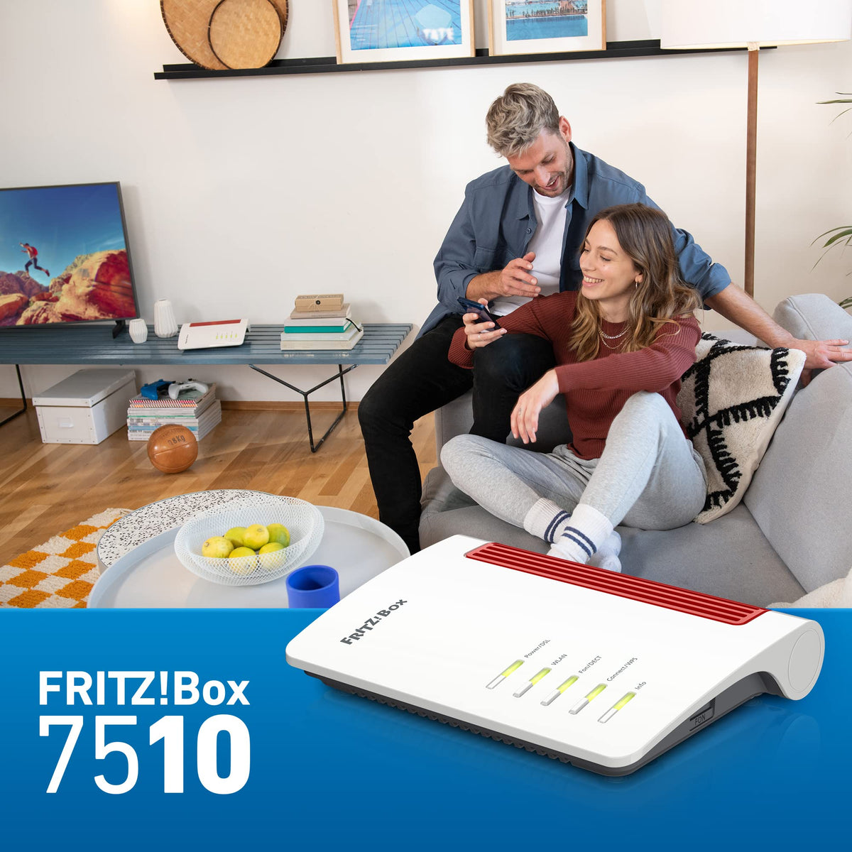 FRITZ!Box 7510 – WLAN Router mit Wi-Fi 6, VDSL Supervectoring & Mesh