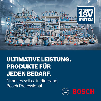 Bosch PRO 18V System Akku Bohrhammer GBH 18V-26 (SDS Plus, Bohr-Ø max: Beton/Stahl/Holz 26/13/30mm, inkl. Zusatzhandgriff, Tiefenanschlag 210mm, Maschinentuch, L-BOXX, ohne Akku/Ladegerät)